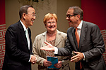 Besök av FN:s generalsekreterare 15.-18.7.2011. Copyright © Republikens presidents kansli